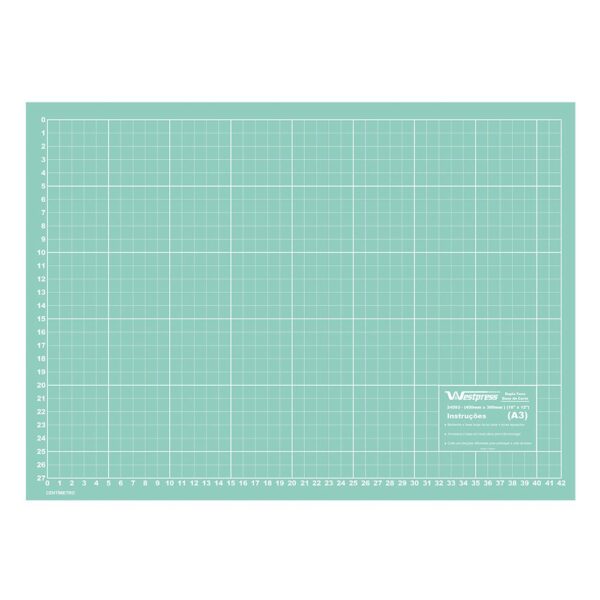 Alternative view of Base Para Corte de Tecidos Patchwork E Scrapbook Frente E Verso - 45X30 Azul Turquesa