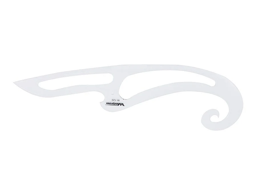 Régua Curva Francesa Acrílico 42 X 12 Cm 2 Régua Curva Francesa Acrílico 42 X 12 Cm - Imagem 2