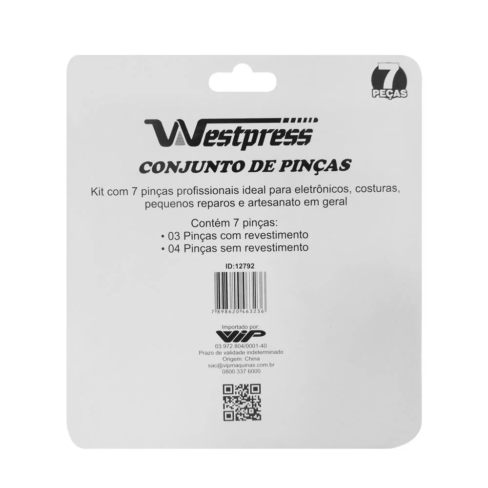 Kit de Pinças Com 7 Peças - Westpress 3 Kit de Pinças Com 7 Peças - Westpress - Imagem 3