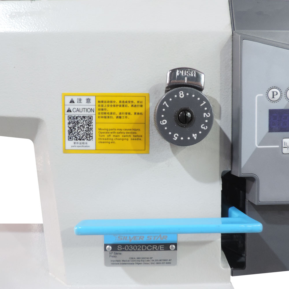 Máquina de Costura Reta Transporte Duplo Lançadeira Grande Direct Drive S-0302 Dcr/E Silverstar 3 Máquina de Costura Reta Transporte Duplo Lançadeira Grande Direct Drive S-0302 Dcr/E Silverstar - Imagem 2