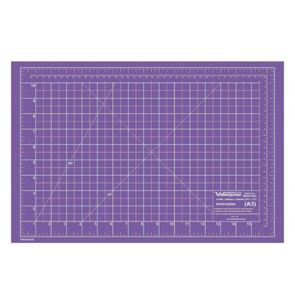 Alternative view of Base de Corte 60X45 Para Patchwork E Scrapbook Frente E Verso - Roxa Westpress