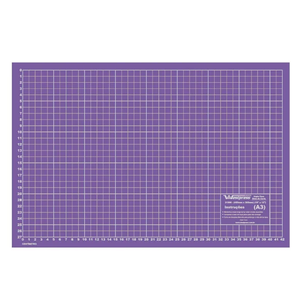 Base de Corte 60X45 Para Patchwork E Scrapbook Frente E Verso - Roxa Westpress