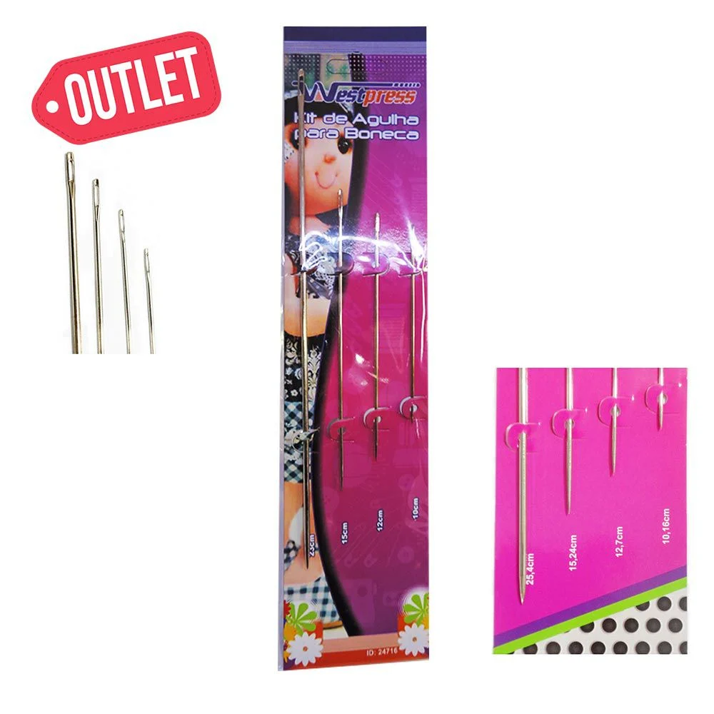 Kit Com 4 Agulhas Para Boneca de Pano - Imagem 3