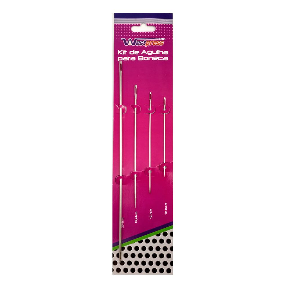 Kit Com 4 Agulhas Para Boneca de Pano