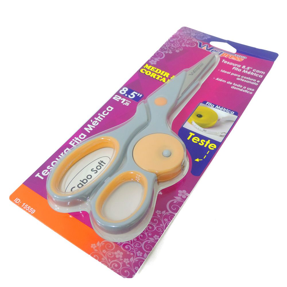 Tesoura Com Fita Métrica 8,5' 4 Tesoura Com Fita Métrica 8,5' - Imagem 3