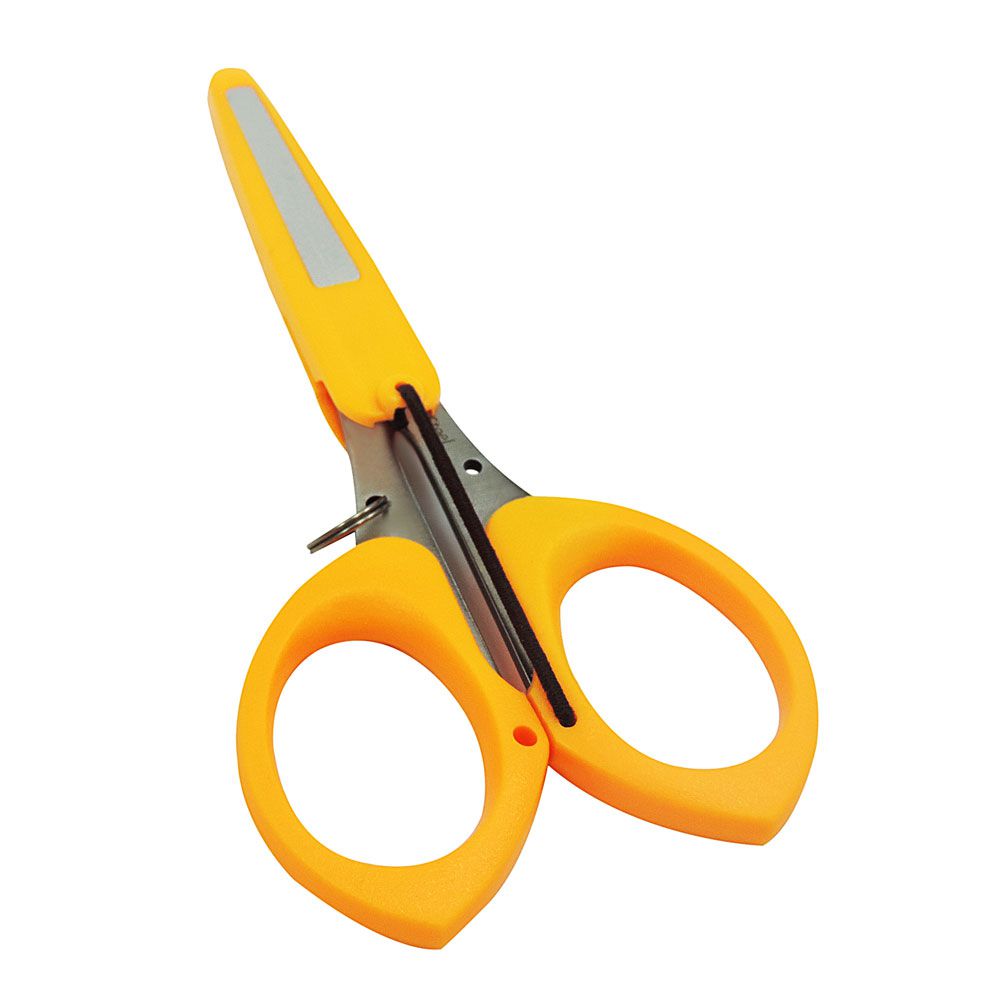 Tesoura Micro Serrilhada Para Bordado Com Afiador 4 Tesoura Micro Serrilhada Para Bordado Com Afiador - Imagem 3