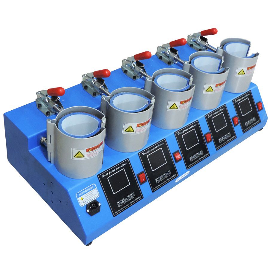Prensa Manual Hot Stamping Para 5 Caneca 11 X 23,5