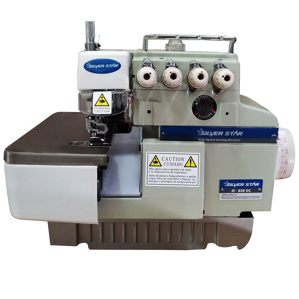 Máquina de Costura Interlock 3 Fios Direct Drive Semi Eletrônica S-858Dc
