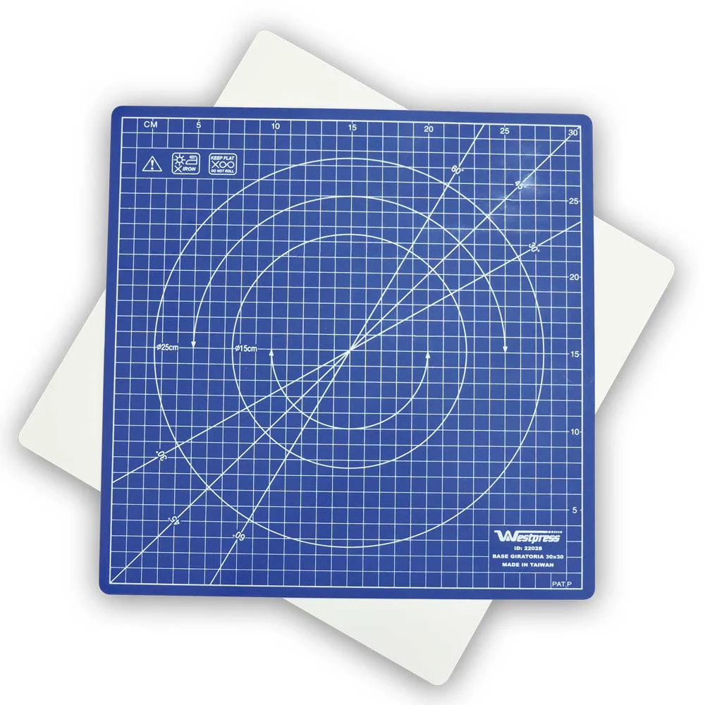 Base Auto Cura Para Corte de Tecido Giratória 30X30