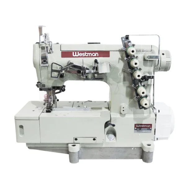 Máquina de Costura Industrial Galoneira Direct Drive Base Plana Fechada Com Refilador W-32500 Dc-Bt