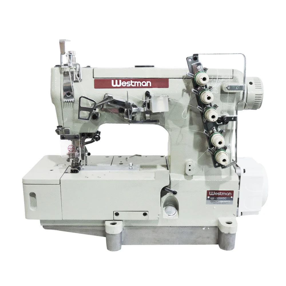 Máquina de Costura Industrial Galoneira Direct Drive Base Plana Fechada Com Refilador W-32500 Dc-Bt