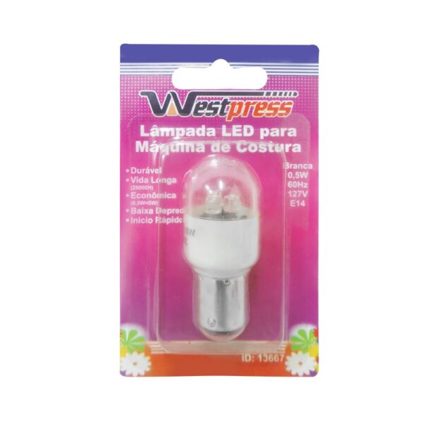Alternative view of Lâmpada 3 Led Baioneta Para Máquina de Costura Doméstica