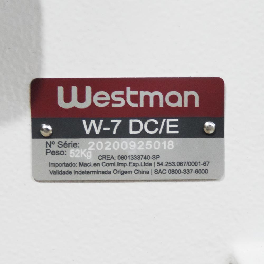 Máquina de Costura Galoneira Plana Direct Drive 3 Agulhas 5 Fios Base Fechada W-7 Dc/E Westman 6 Máquina de Costura Galoneira Plana Direct Drive 3 Agulhas 5 Fios Base Fechada W-7 Dc/E Westman - Imagem 5