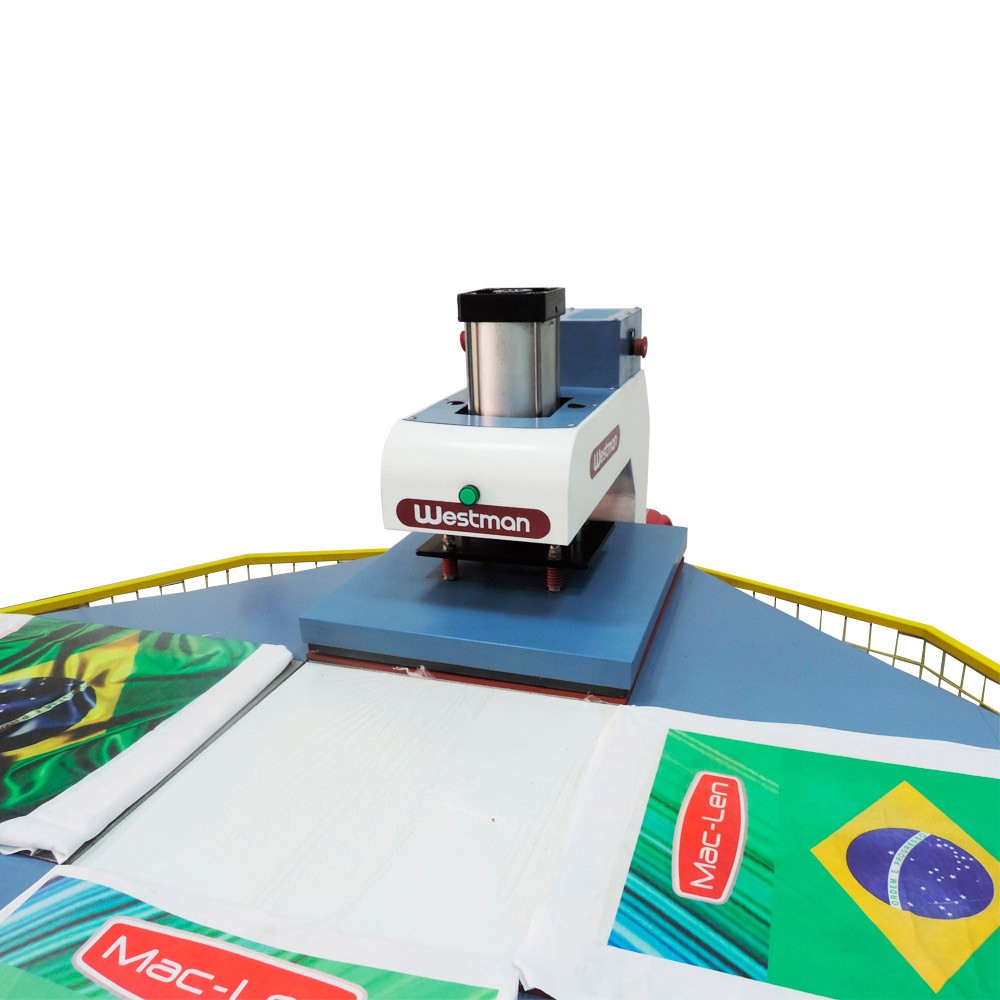 Prensa Para Sublimação Pneumática 4 Bandejas 40X60 Com Sistema Giratório 3 Prensa Para Sublimação Pneumática 4 Bandejas 40X60 Com Sistema Giratório - Imagem 2