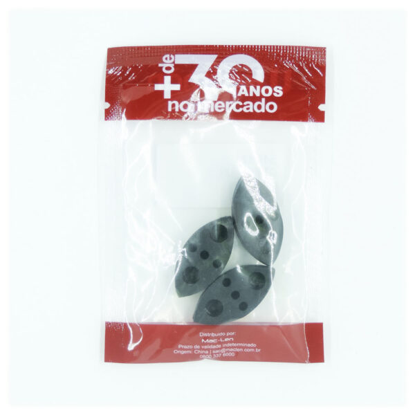 Alternative view of Borracha Meia Lua Pequena Singer 191 Si-540521 Com 3 Unidades