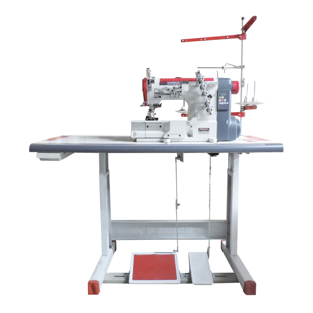 Galoneira Plana Direct Drive 3 Agulhas 5 Fios Base Fechada Westman W-32500 Dc/E