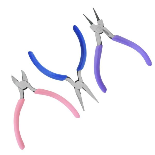Kit Com 3 Alicates 5 Polegadas Para Bijuteria