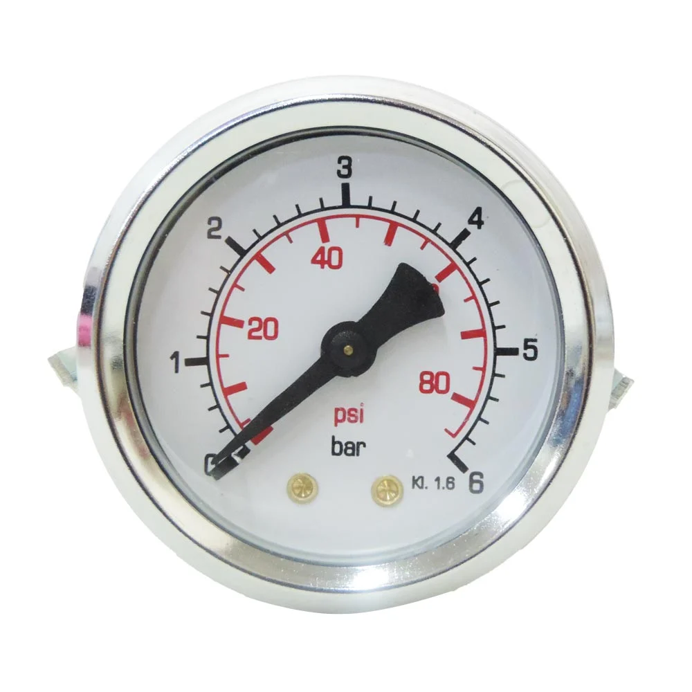 Manômetro de Pressão 0=Mm.50 0-6 Bar 1/4 pol Encaixe de Suporte - Imagem 3