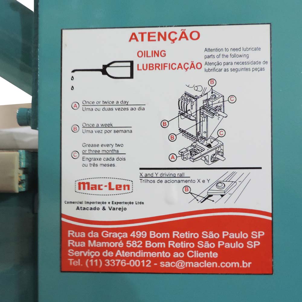 Máquina de Bordar 1 Cabeça 12 Agulhas Com Aplicador de Lantejoula Wm-1201-45Ps 6 Máquina de Bordar 1 Cabeça 12 Agulhas Com Aplicador de Lantejoula Wm-1201-45Ps - Imagem 5