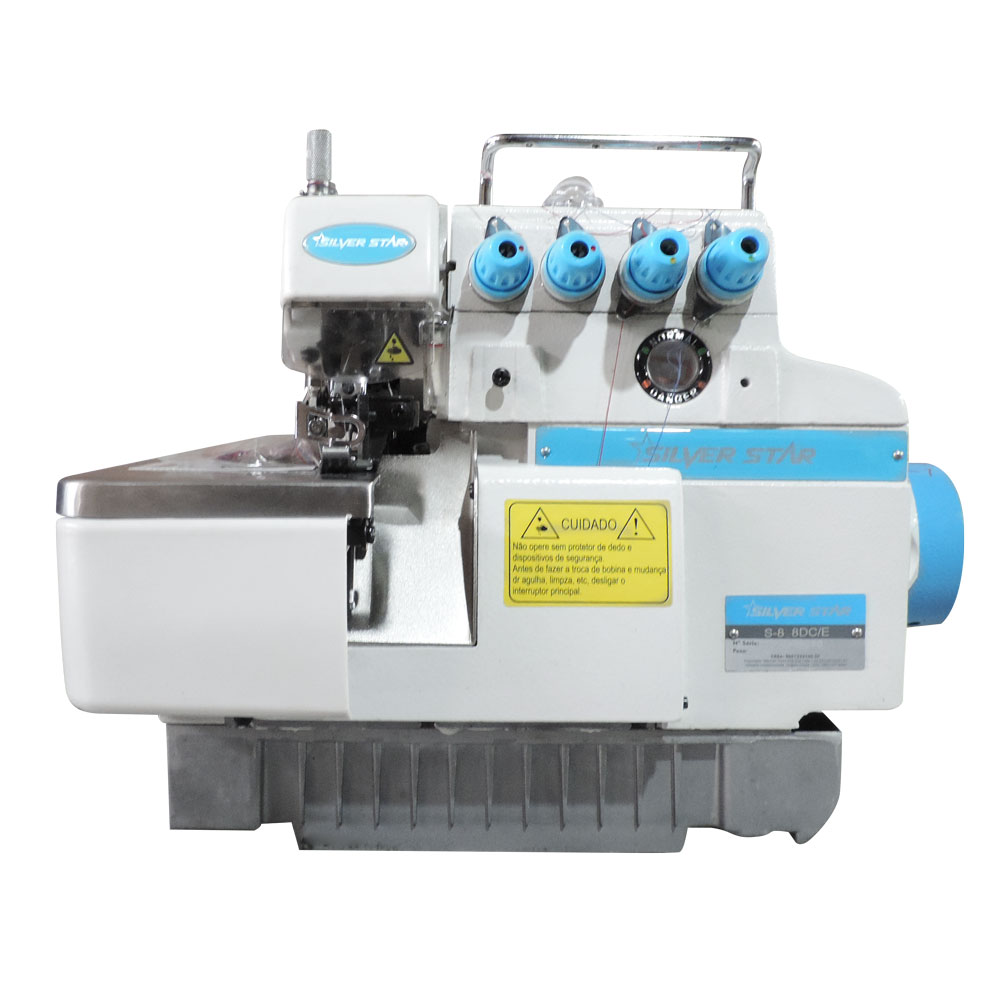 Máquina de Costura Industrial Overloque Ponto Cadeia 2 Ag 4 Fios Direct Drive Bivolt S-848Dc/E Silverstar