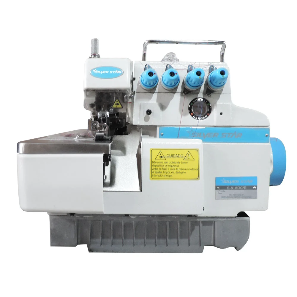 Máquina de Costura Industrial Overloque Ponto Cadeia 2 Ag 4 Fios Direct Drive Bivolt S-848Dc/E Silverstar