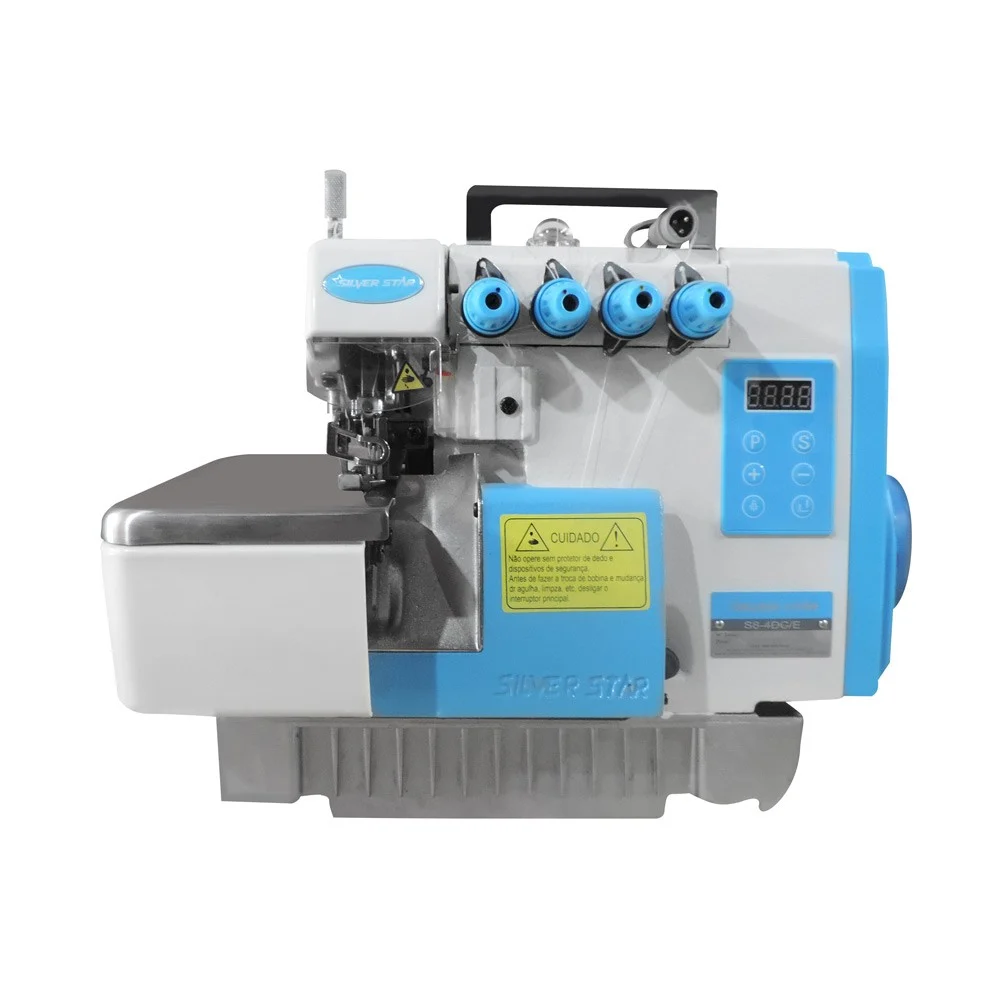 Máquina de Costura Industrial Overloque Ponto Cadeia 2Ag 4 Fios Direct Drive S8-4Dc/E Silverstar