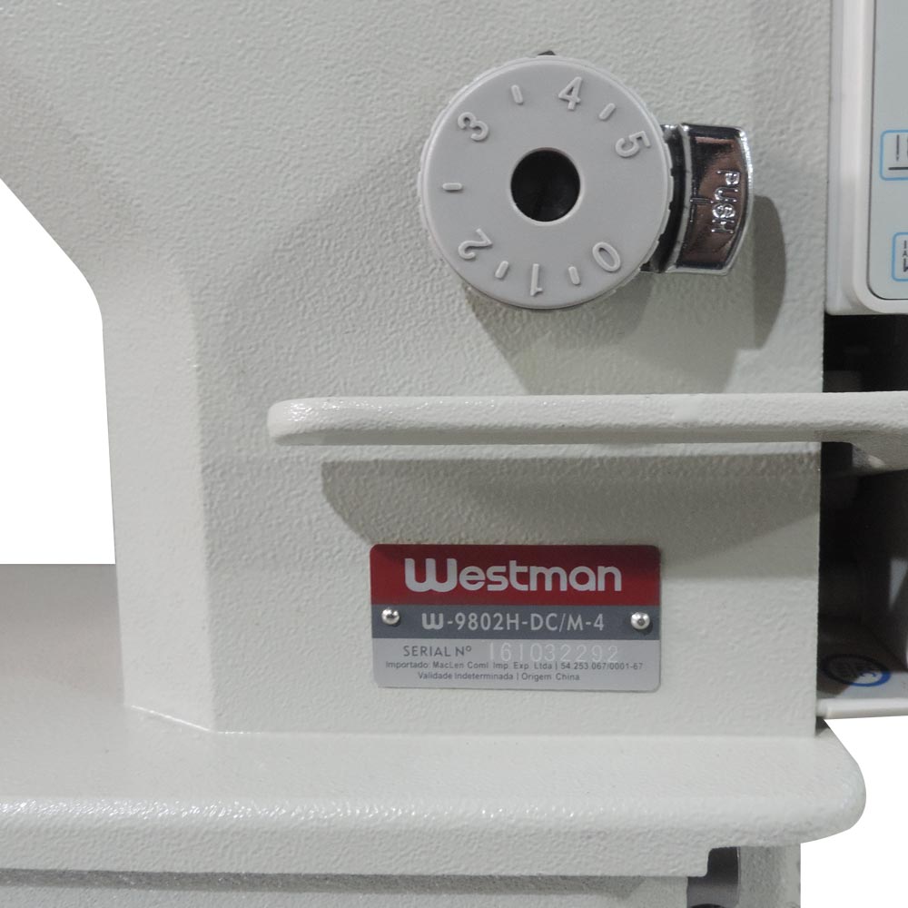 Máquina de Costura Industrial Reta Pesada Eletrônica Direct Drive 4 Funções W-9802 Dc-4H/M Westman 6 Máquina de Costura Industrial Reta Pesada Eletrônica Direct Drive 4 Funções W-9802 Dc-4H/M Westman - Imagem 5