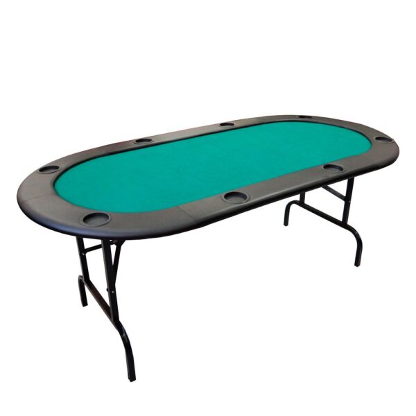 Mesa Luxo Oval Com Pé Dobrável E Porta Copos Para 8 Lugares