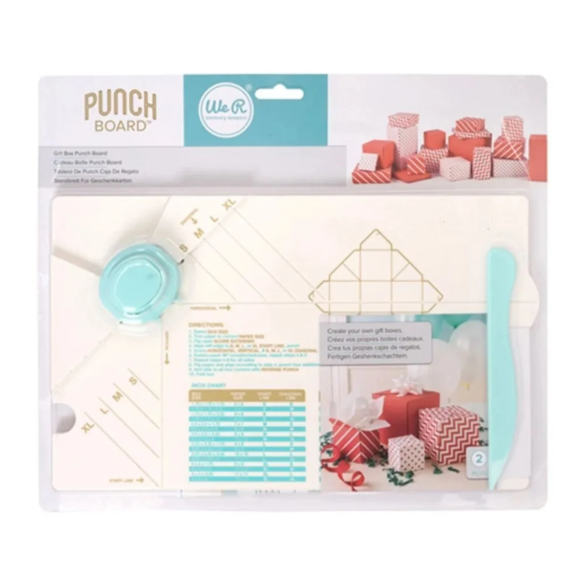 Placa Gift Bag Box Board Com Furador E Vincador Para Fazer Caixas de Presente - We R