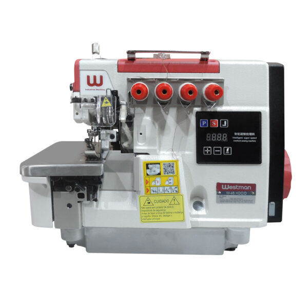 Máquina de Costura Industrial Interlock 2 Agulhas 5 Fios Pesada Com Direct Drive W-4 5Hdc/E