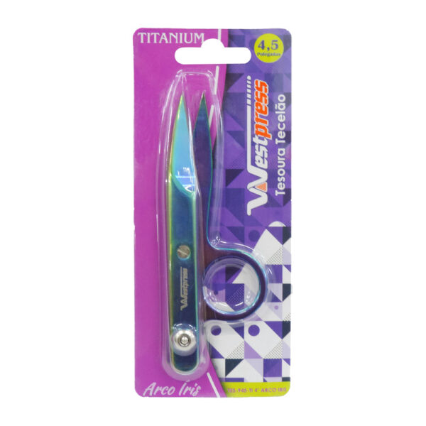 Alternative view of Tesoura Westman 4"(10,16Cm) Tecelao Titanium Arco Iris