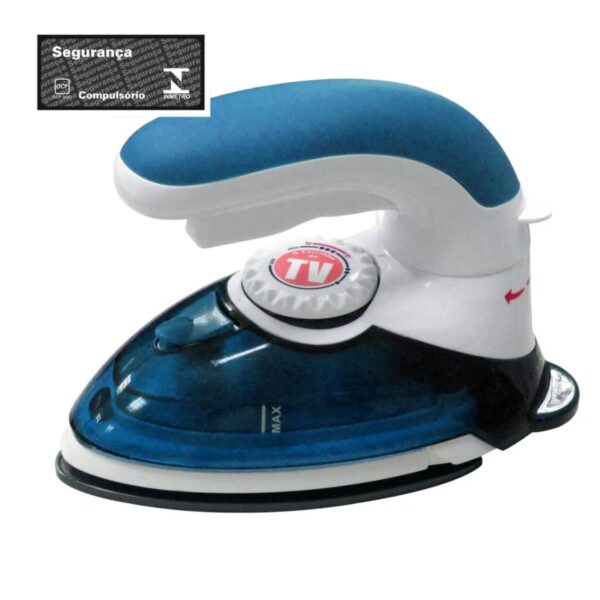 Mini Ferro de Passar Portátil 3 Em 1 W-777 Azul