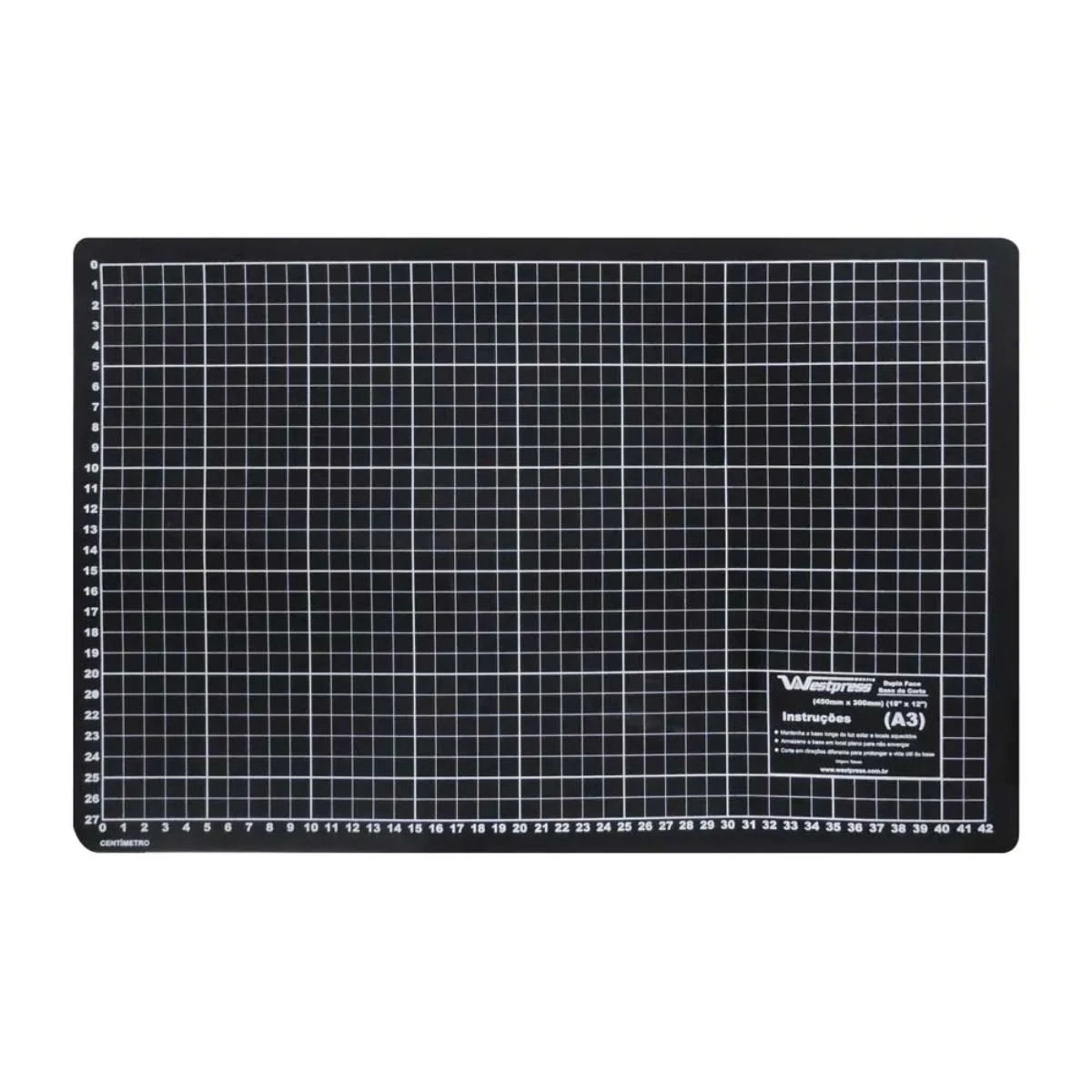Base de Corte 90X60 Para Patchwork E Scrapbook Frente E Verso - Preta Westpress 3 Base de Corte 90X60 Para Patchwork E Scrapbook Frente E Verso - Preta Westpress - Imagem 3