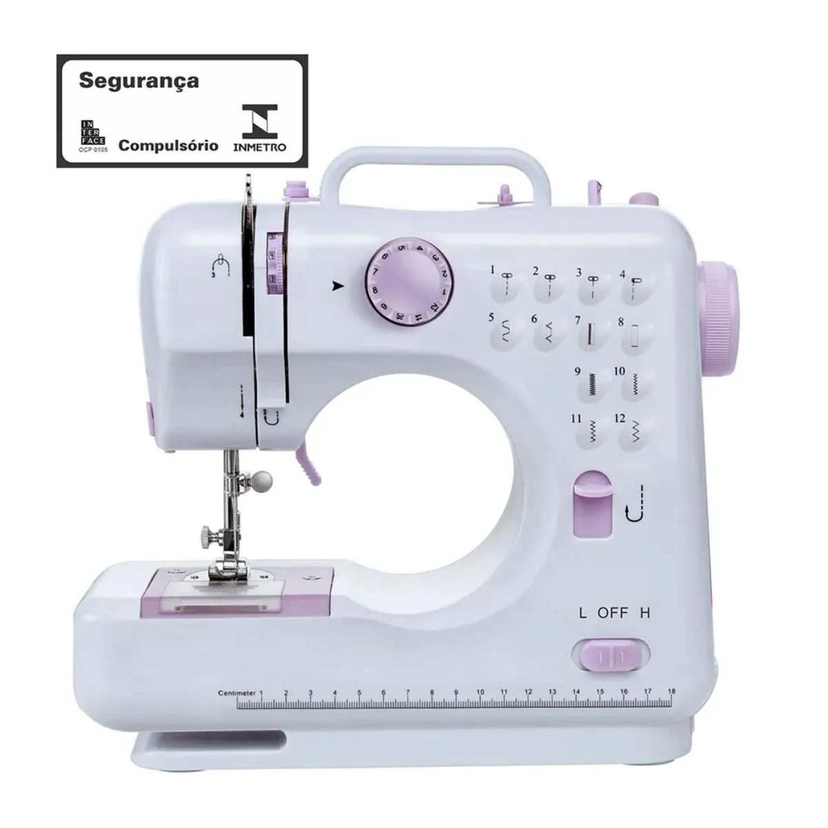 Máquina de Costura Portátil 12 Pontos Para Tecidos Leves E Médios Bivolt 4 Máquina de Costura Portátil 12 Pontos Para Tecidos Leves E Médios Bivolt - Imagem 4