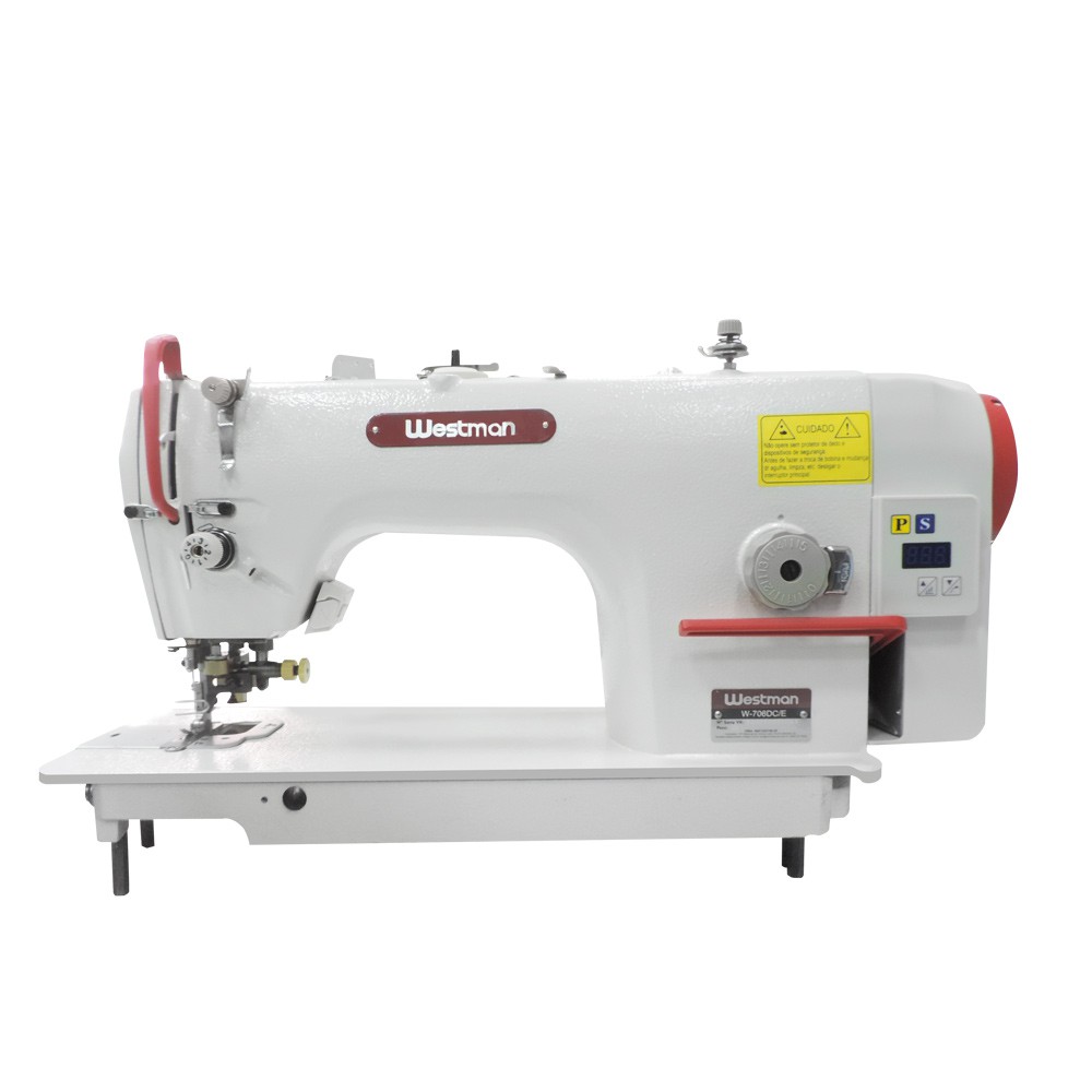 Máquina de Costura Industrial Reta Com Refilador Direct Drive W-706 Dc/E Westman
