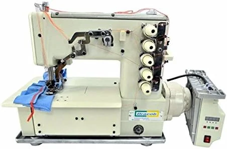 Máquina de Costura Galoneira Industrial Direct Drive 3 Agulhas, 5 Fios BC-4000-D - Bracob (220)